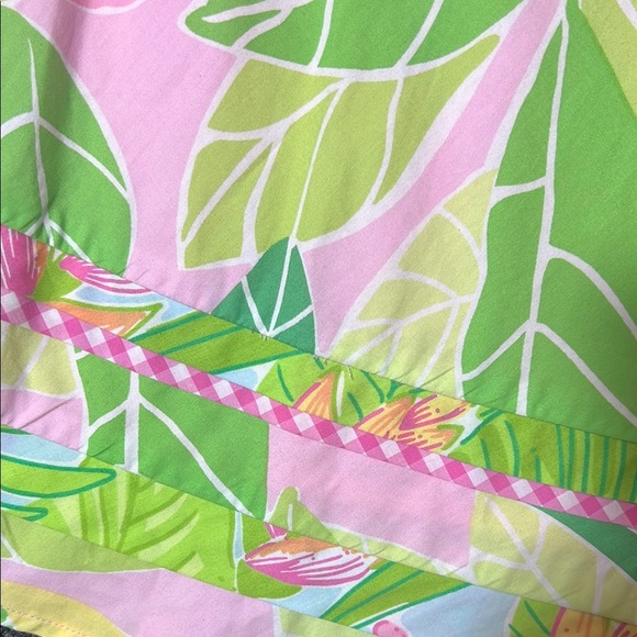 Vintage Lilly Pullitzer Tropical Pink and Green Women's Skirt, Womens 4 - Picture 3 of 8